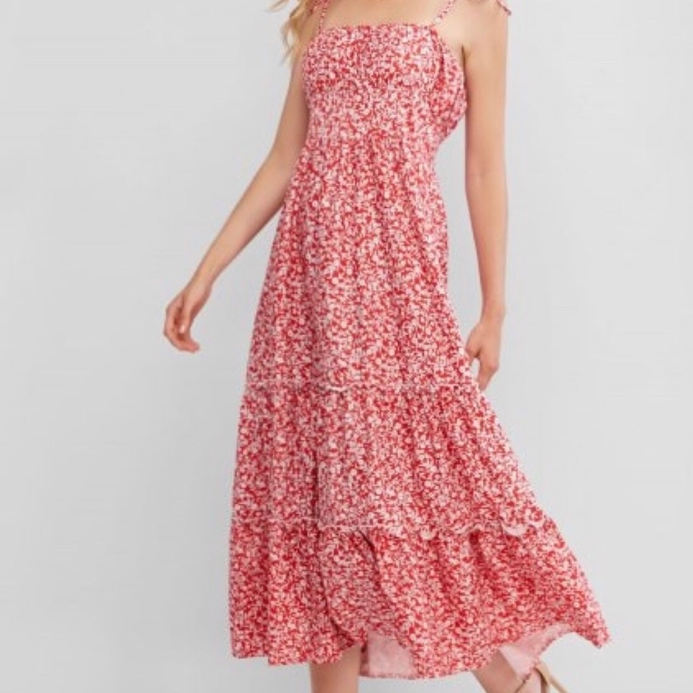 Red Floral Cami Dress